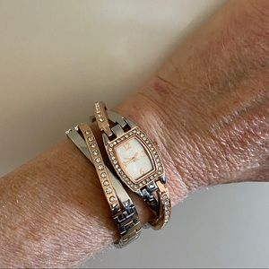 Ladies watch and bracelet stainless rose gold